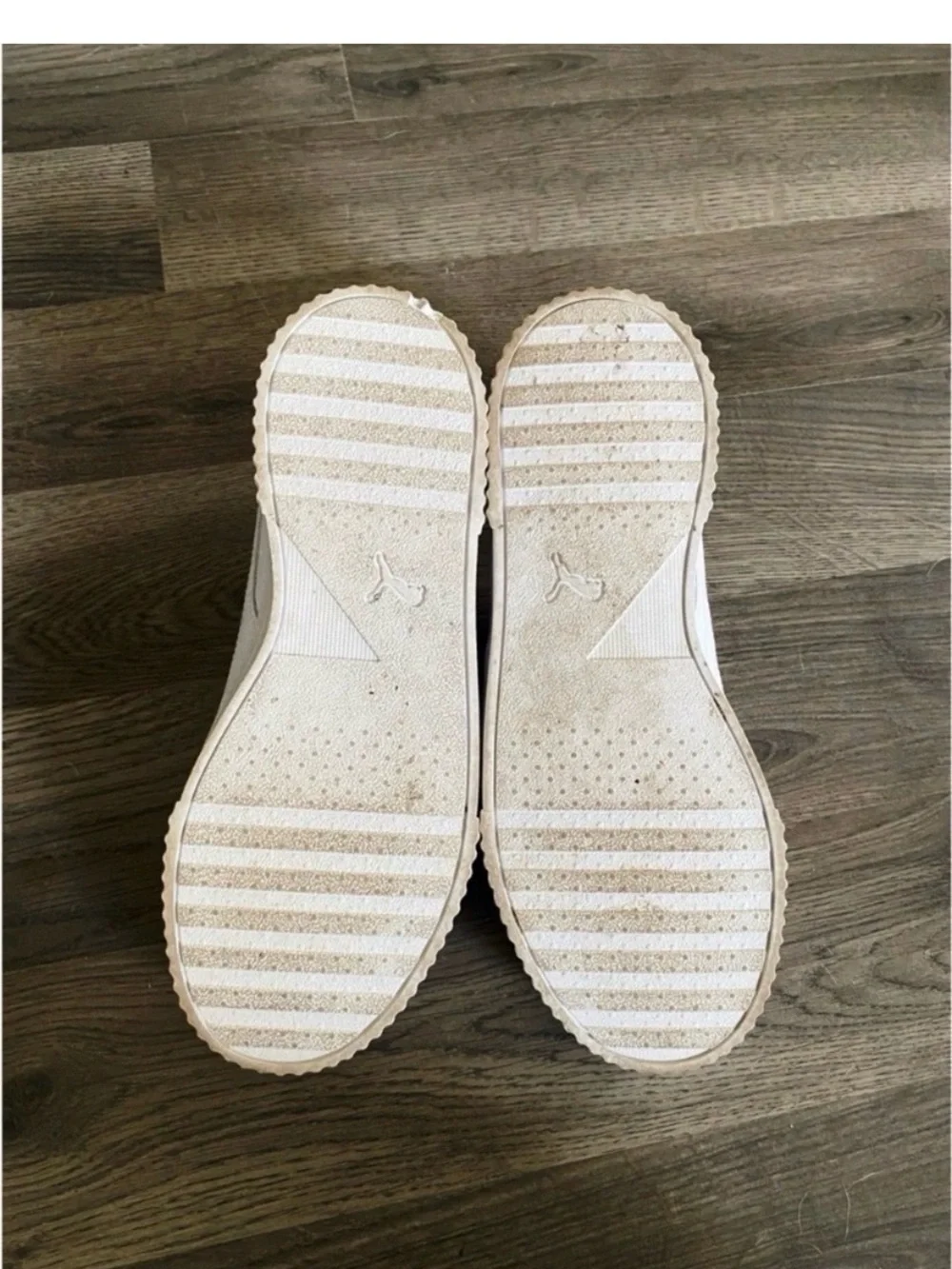 PUMA White Platform Sneakers Size 8.5
